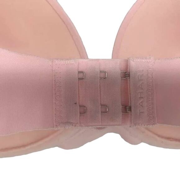 Tahari Women's Laser Cut Smoothing Contour Underwire Bra 38C Pink NWT Plunge - Picture 4 of 6
